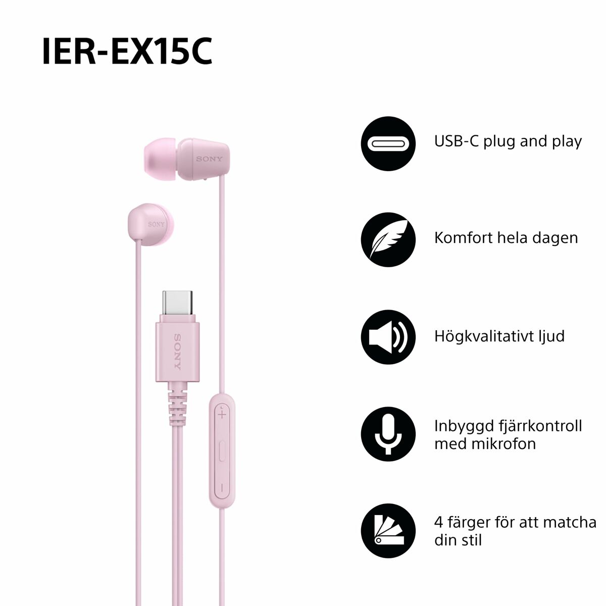 Picture of Headphones Sony IEREX15CP