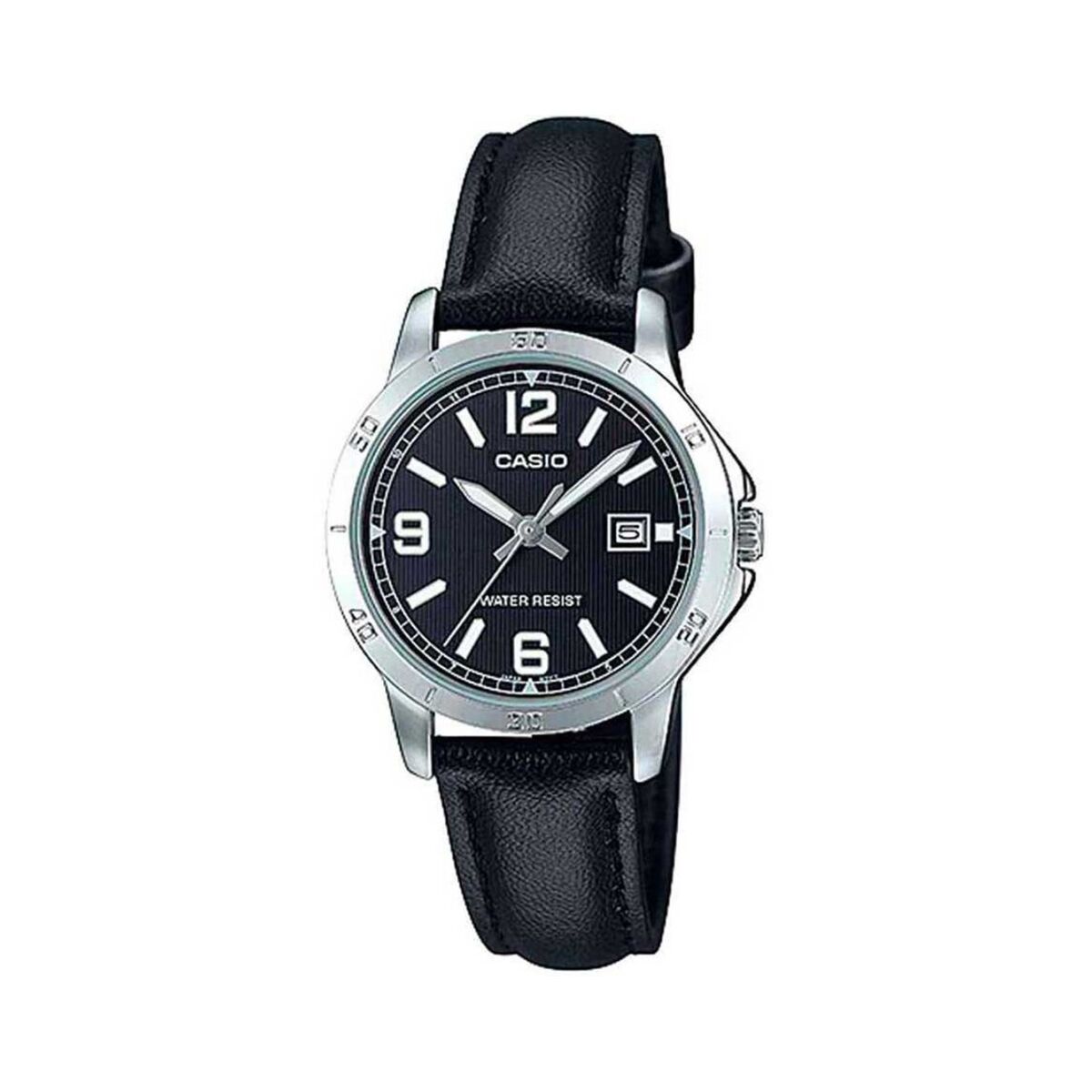 Γυναικεία Ρολόγια Casio LADY DATE, LEATHER - BLACK (Ø 35 mm)