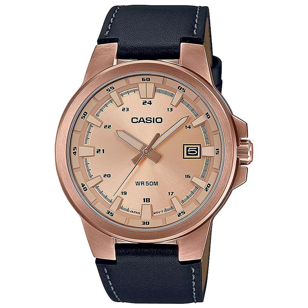 Ανδρικά Ρολόγια Casio 3D - LEATHER, ROSE GOLD ***SPECIAL PRICE*** Καφέ (Ø 41,5 mm)