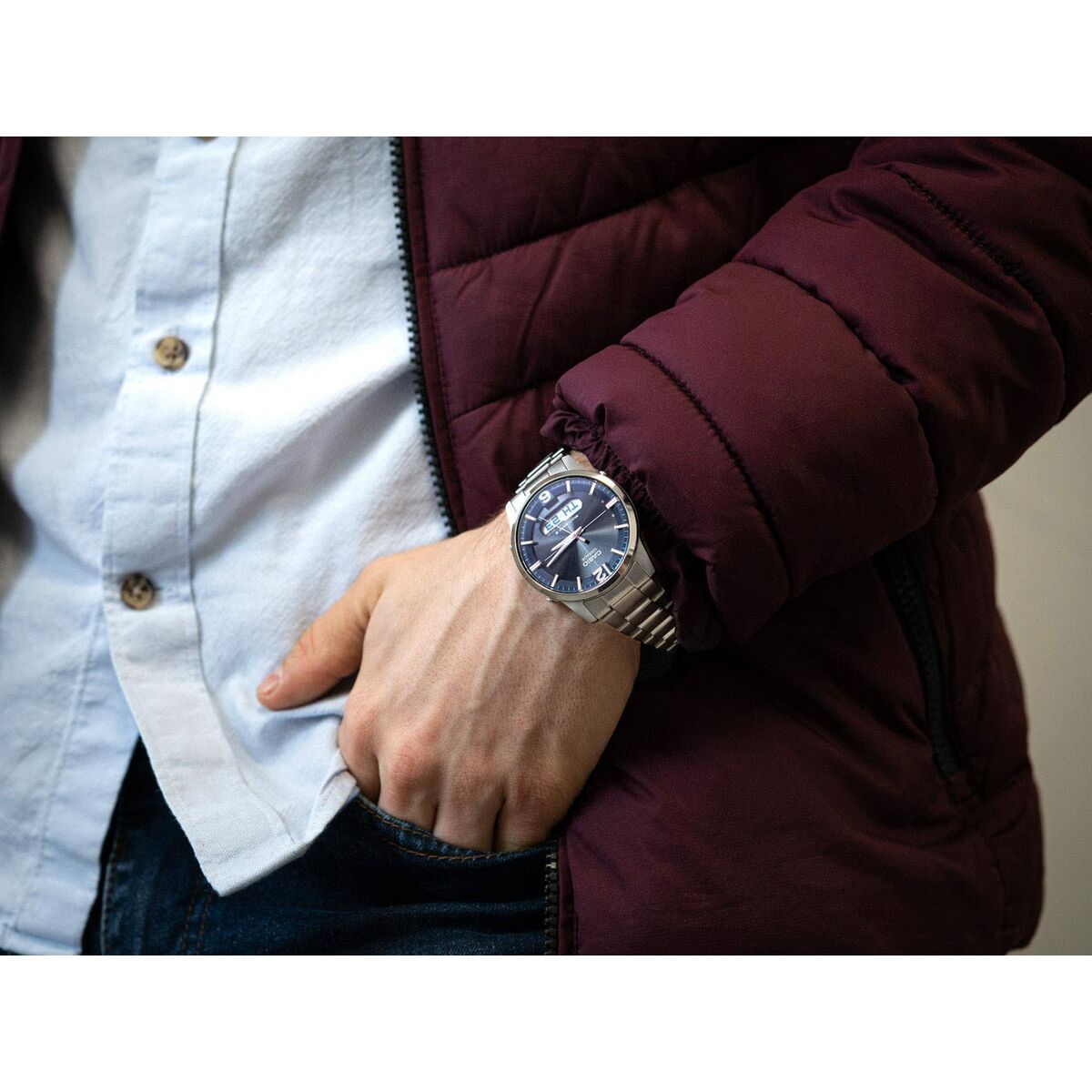 Zegarek Męski Casio Srebrzysty (Ø 40 mm)