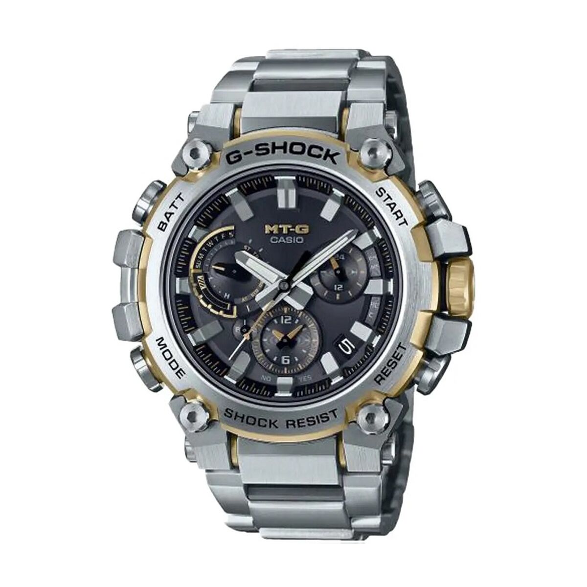 Montre Homme Casio G-Shock METAL TWISTED-G SOLAR POWERED SILVER&GOLD (Ø 51 mm)