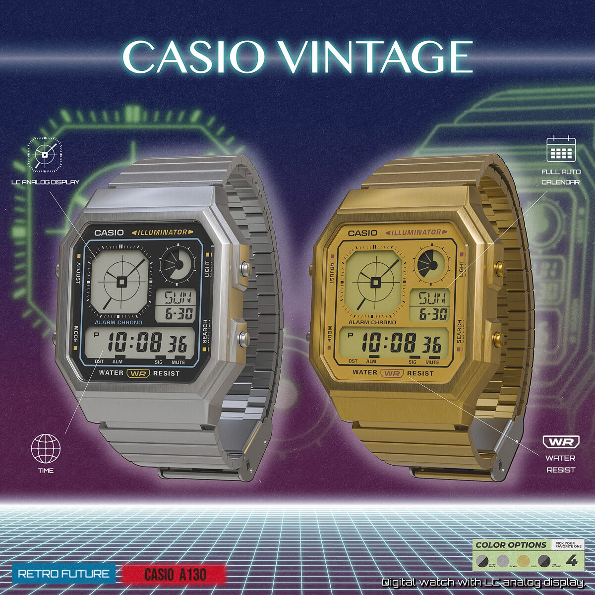 Zegarek Męski Casio A130WE-1AEF