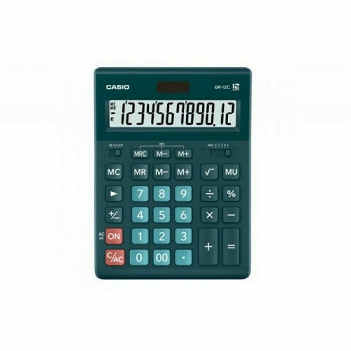 Rekenmachine Casio GR-12C-DG Zwart Groen Plastic