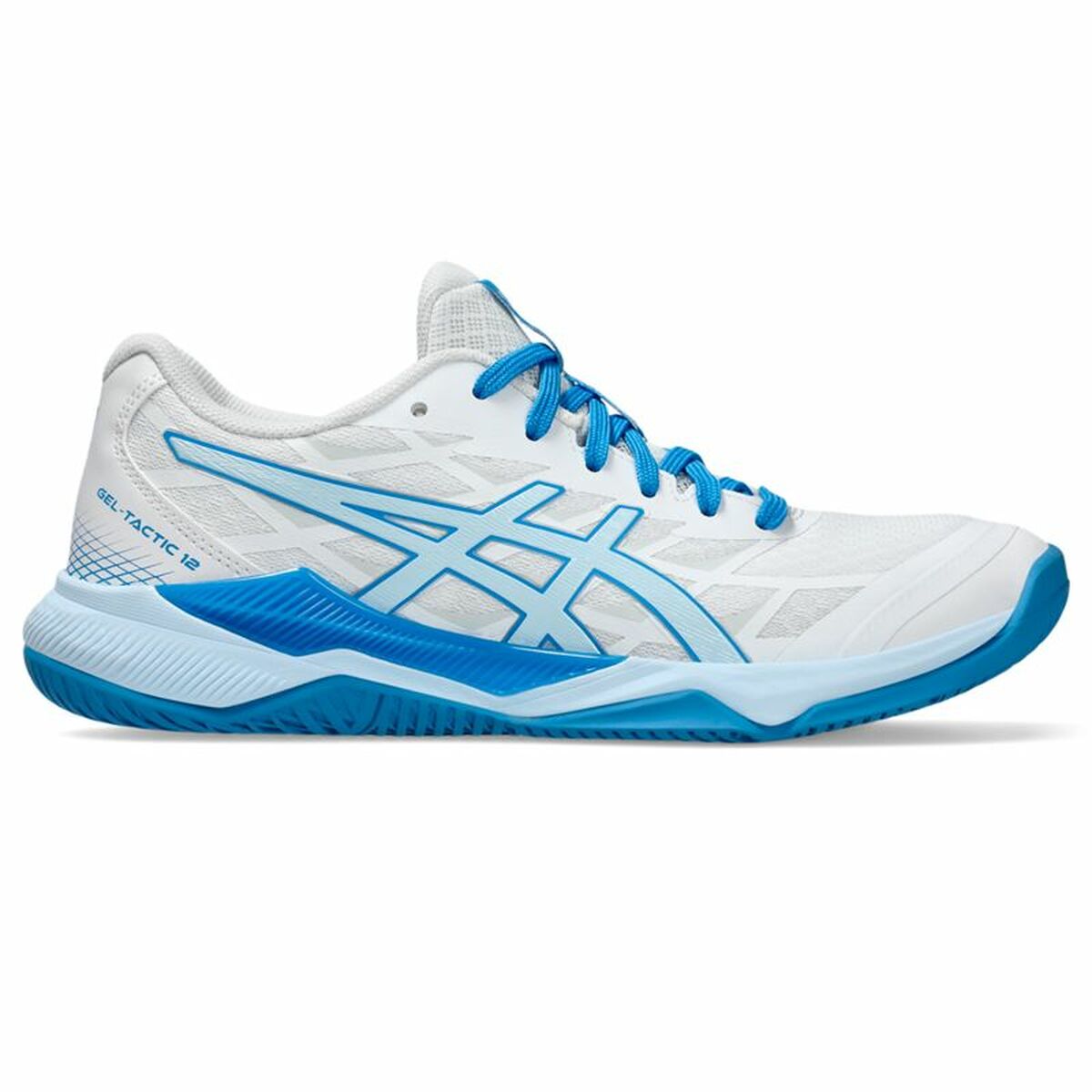 Baskets Asics Gel-Tactic 12 Bleu Blanc Femme Handball