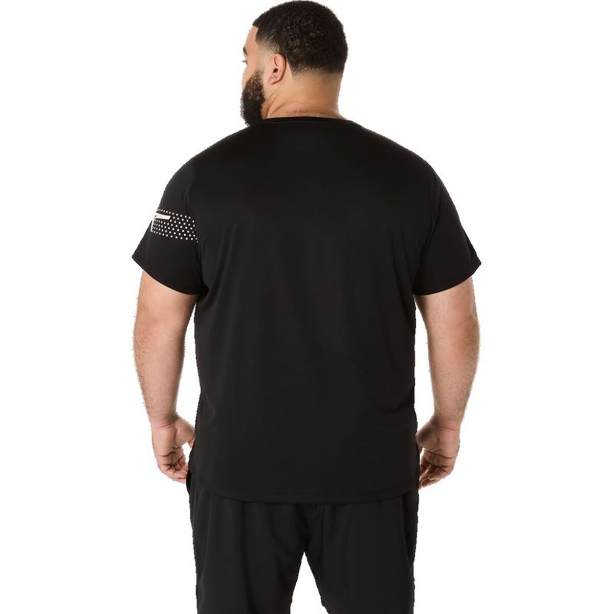 Heren-T-Shirt met Korte Mouwen Asics Icon Zwart