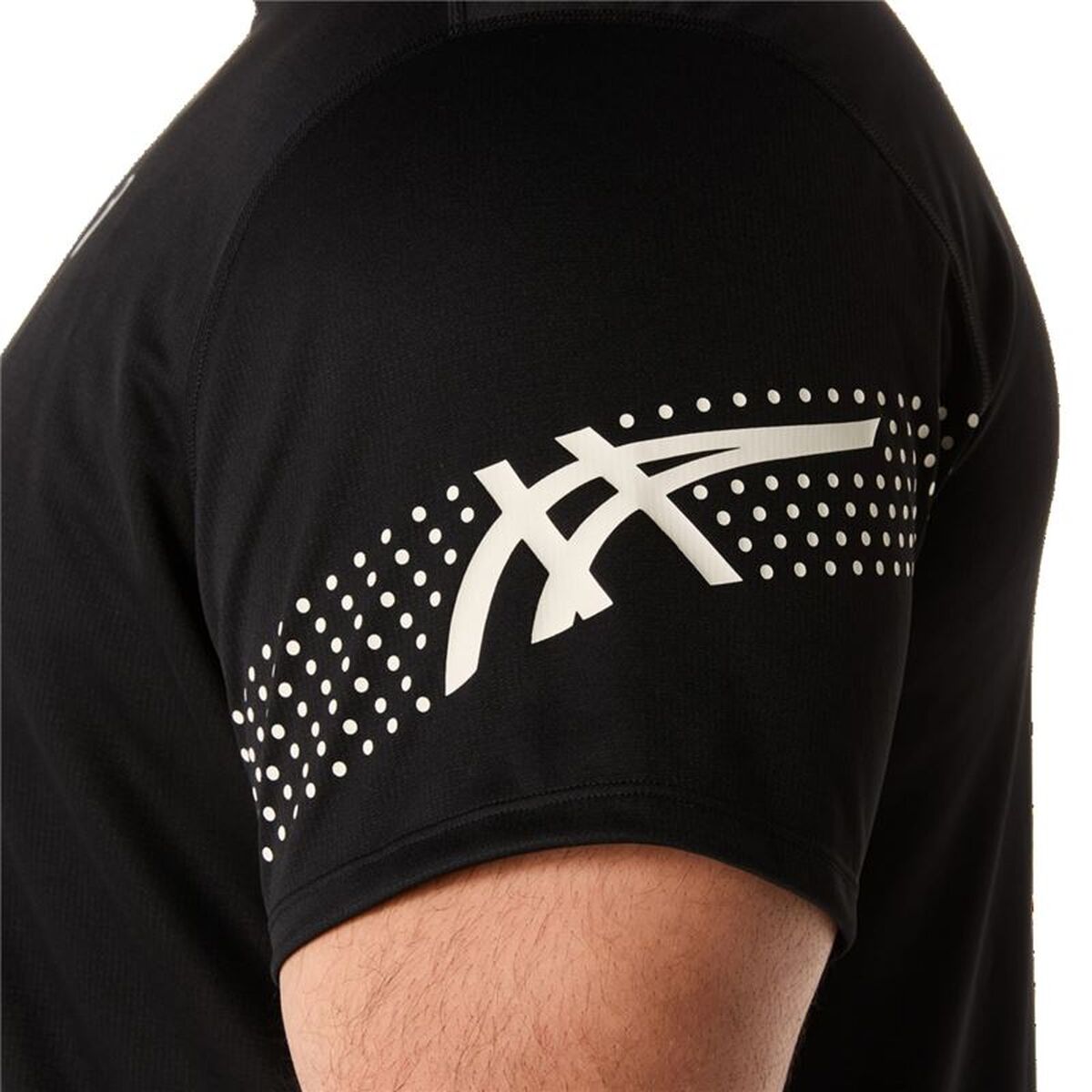 Heren-T-Shirt met Korte Mouwen Asics Icon Zwart