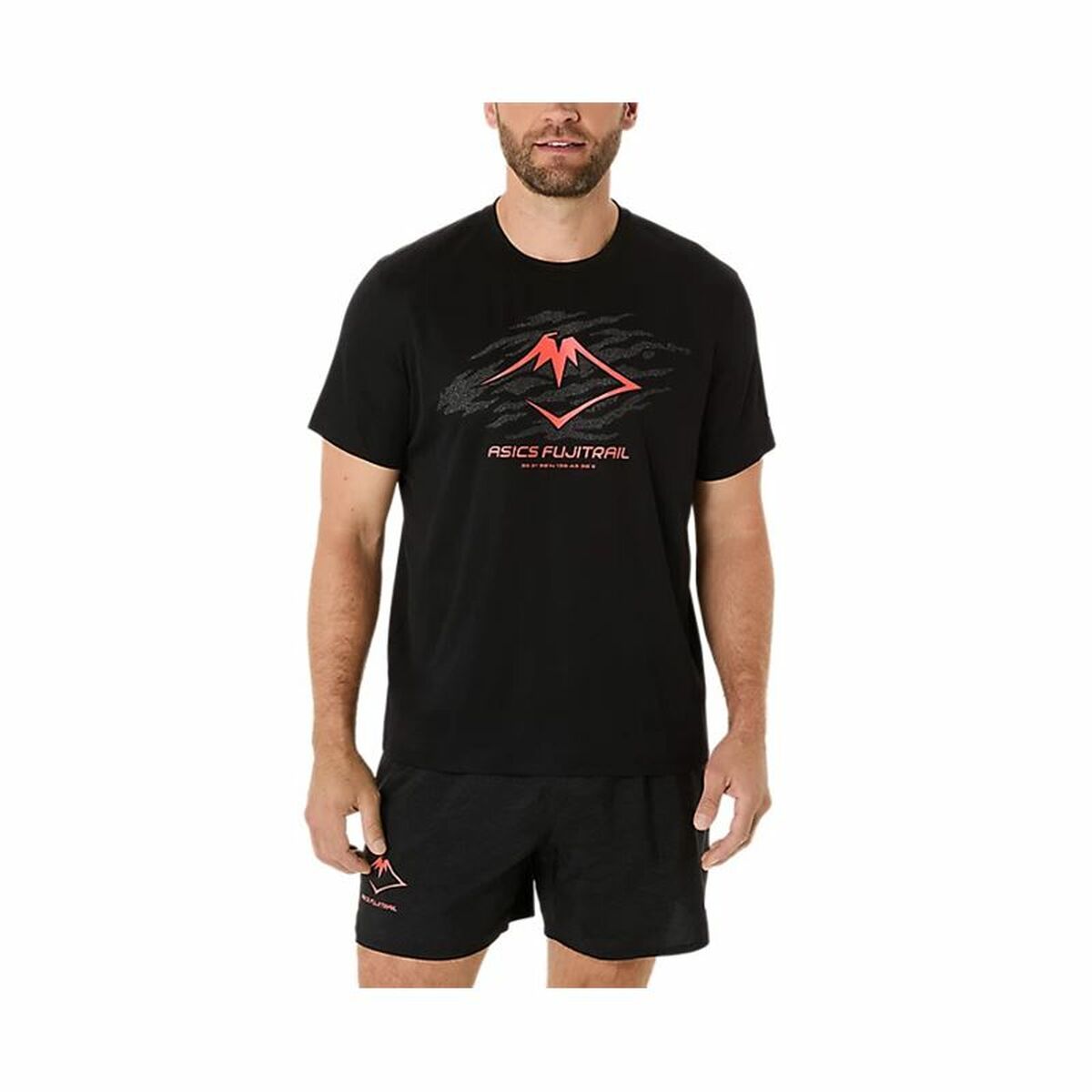 T-shirt à manches courtes homme Asics Fujitrail Logo Ss Top Noir