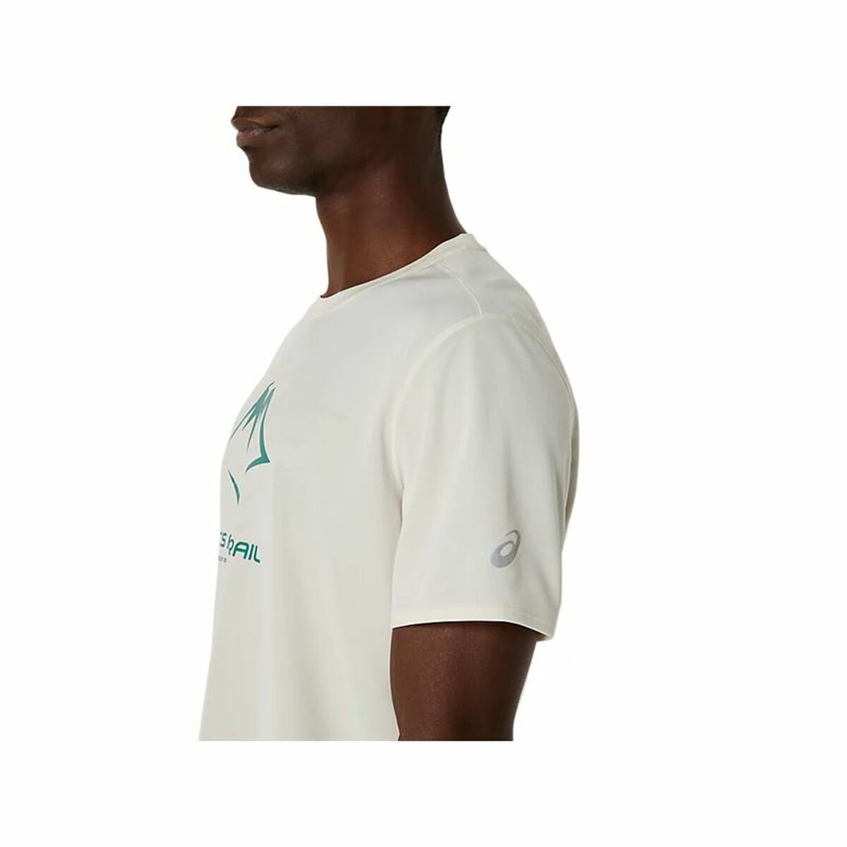 Menâs Short Sleeve T-Shirt Asics Fujitrail Logo Ss Top White