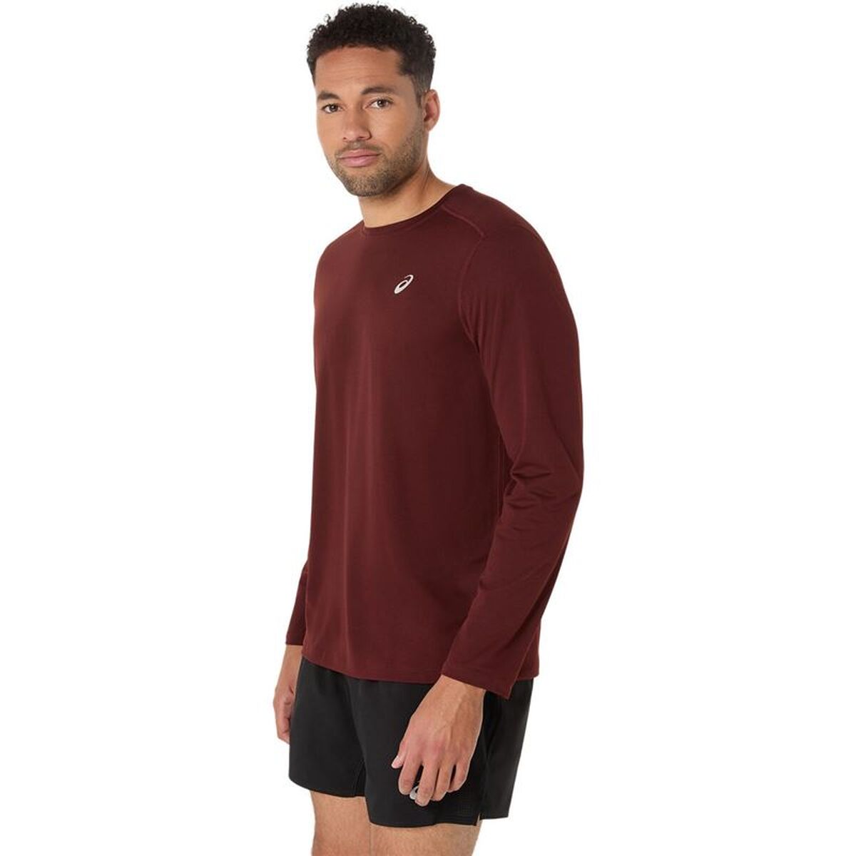Heren-T-Shirt met Korte Mouwen Asics Core Donkerrood