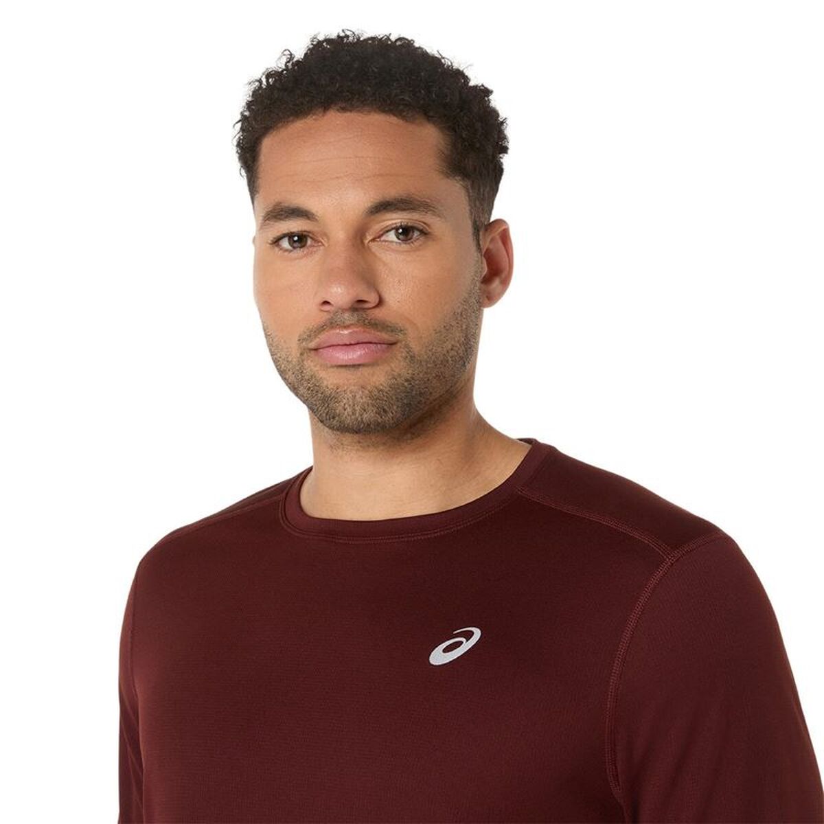 Heren-T-Shirt met Korte Mouwen Asics Core Donkerrood