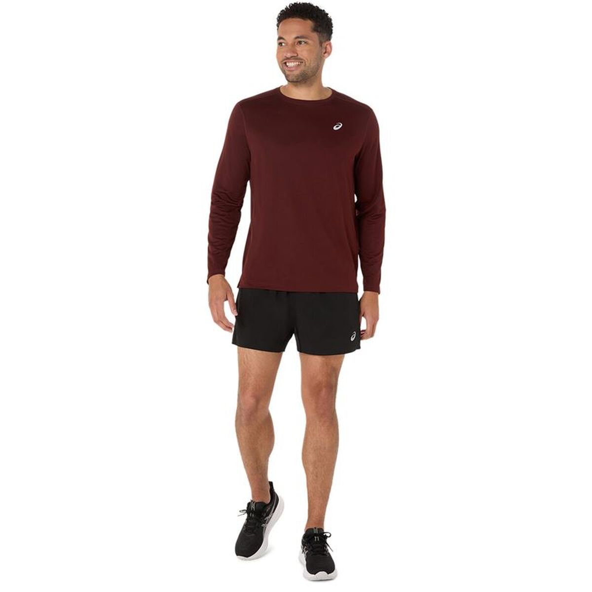 Heren-T-Shirt met Korte Mouwen Asics Core Donkerrood