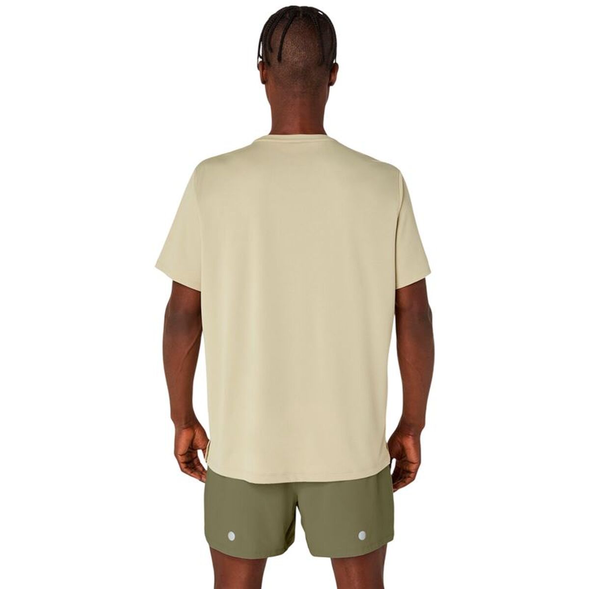 Heren-T-Shirt met Korte Mouwen Asics Fujitrail Logo Beige