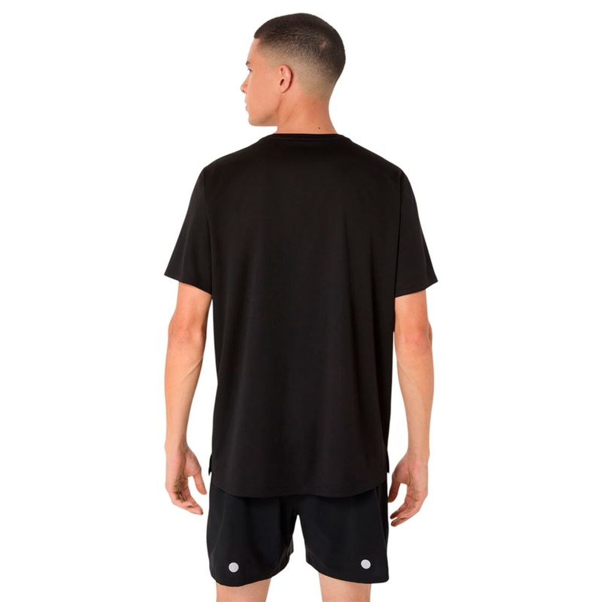 Heren-T-Shirt met Korte Mouwen Asics Fujitrail Logo Zwart