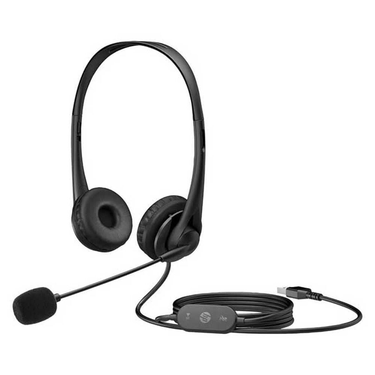 Picture of Headphones with Microphone HP Wired USB Headset Black