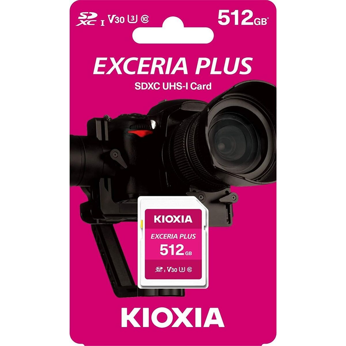 Mikro-SD Minnekort med Adapter Kioxia PLUS UHS-I C10 R98 512 GB