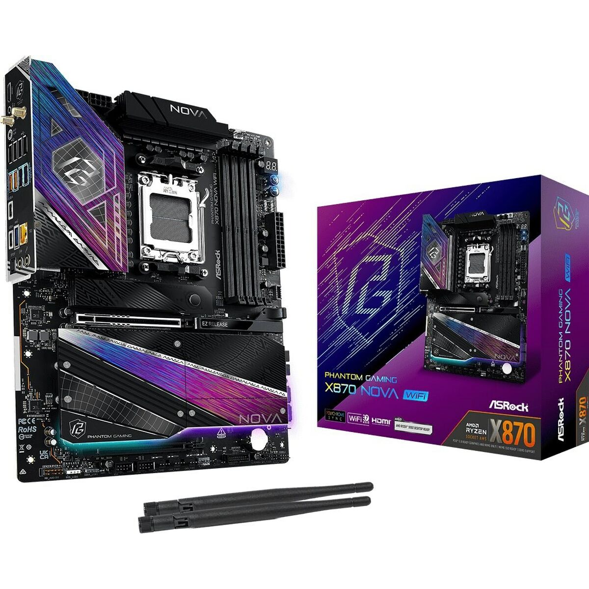 Afbeeldingen van Motherboard ASRock X870 NOVA WIFI AMD AM5 AMD X870