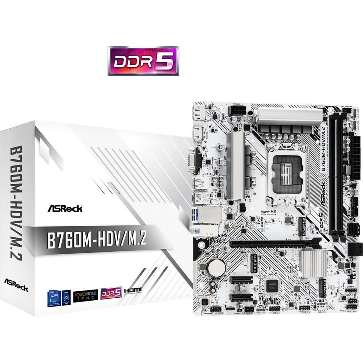 Afbeeldingen van Motherboard ASRock 90-MXBMJ0-A0UAYZ LGA 1700 Intel B760