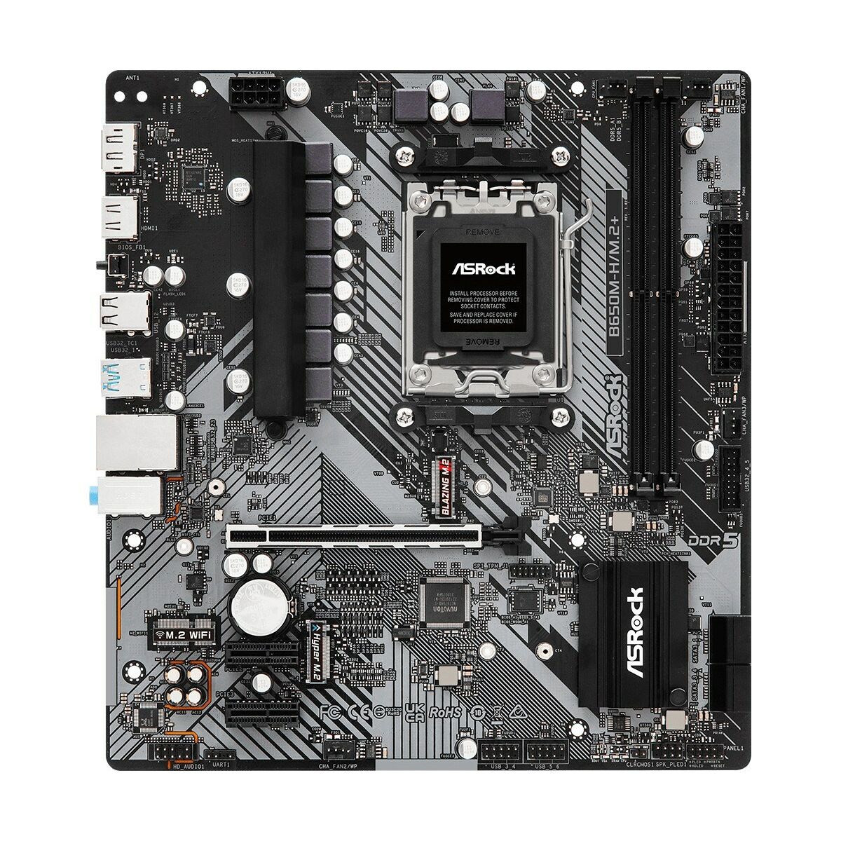 Picture of Motherboard ASRock B650M-H/M.2+ AMD B650 AMD AM5