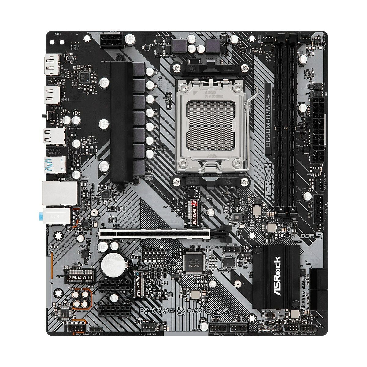 Picture of Motherboard ASRock B650M-H/M.2+ AMD B650 AMD AM5