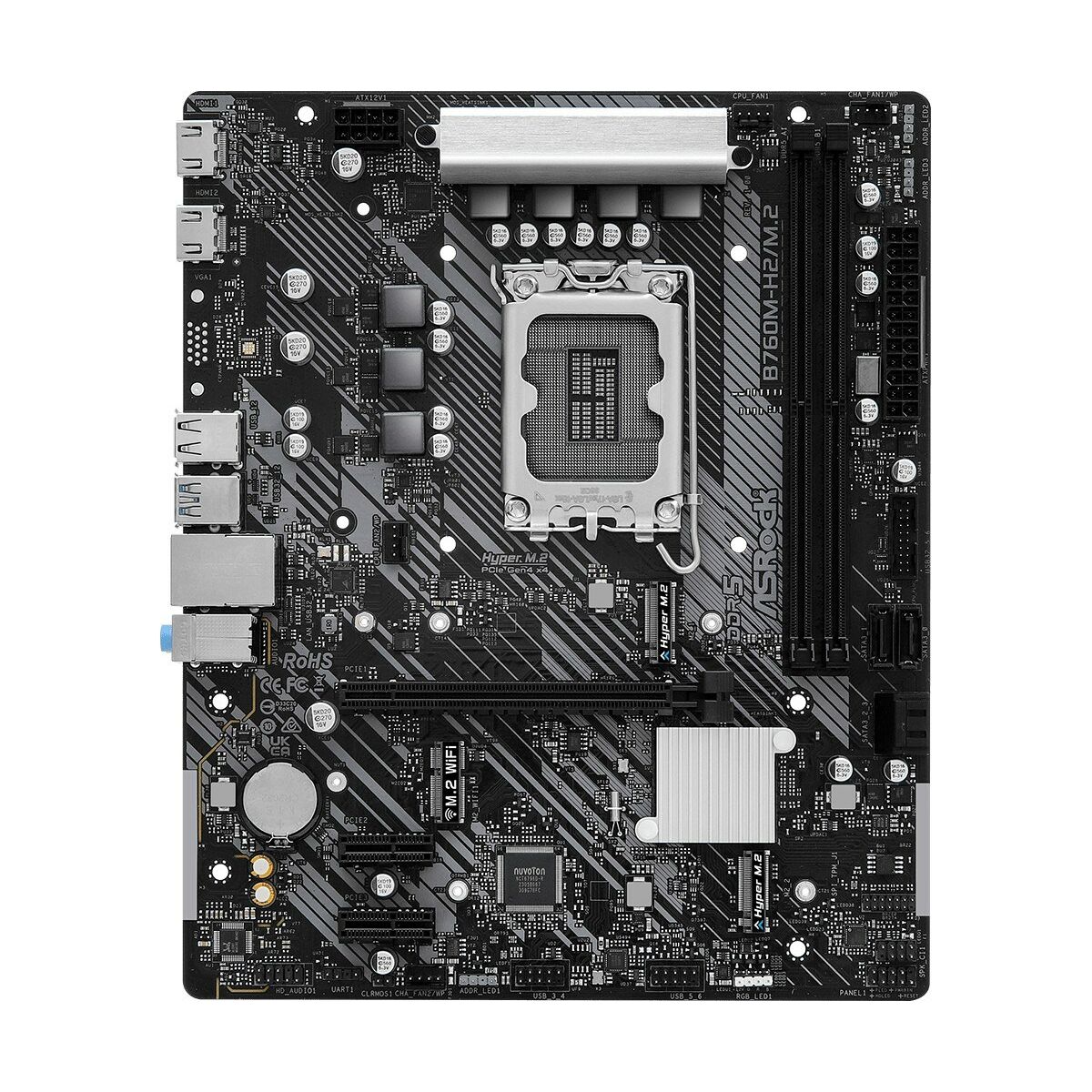 Motherboard ASRock B760M-H2/M.2 LGA 1700 INTEL® B760 Picture of Motherboard ASRock B760M-H2/M.2 LGA 1700 INTEL® B760