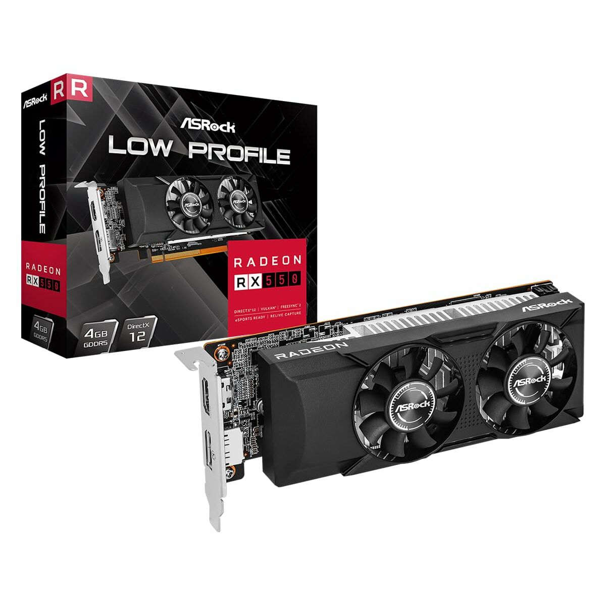 Afbeeldingen van Graphics card ASRock RX550 LP 4G 4 GB GDDR5