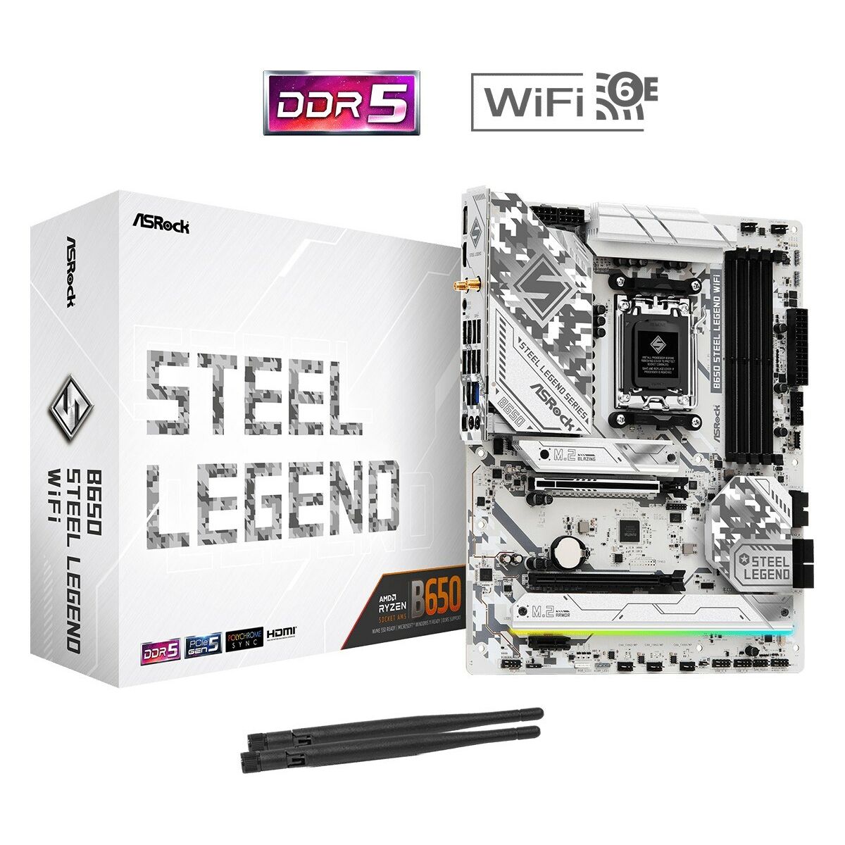 Picture of Motherboard ASRock B650 STEEL LEGEND WIFI AMD B650 AMD AM5