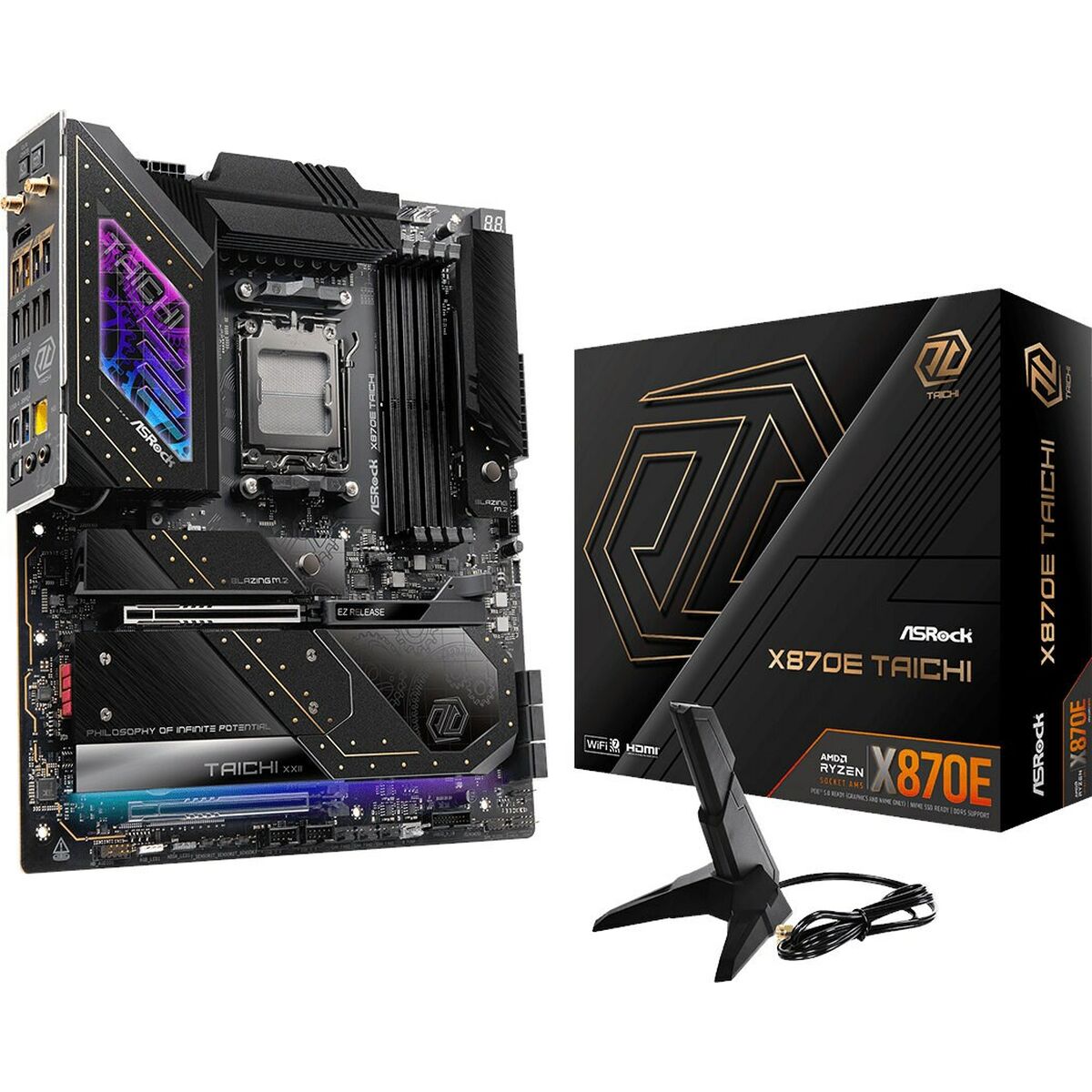 Afbeeldingen van Motherboard ASRock X870E Taichi Intel Wi-Fi 6 AMD AM5 AMD X870E