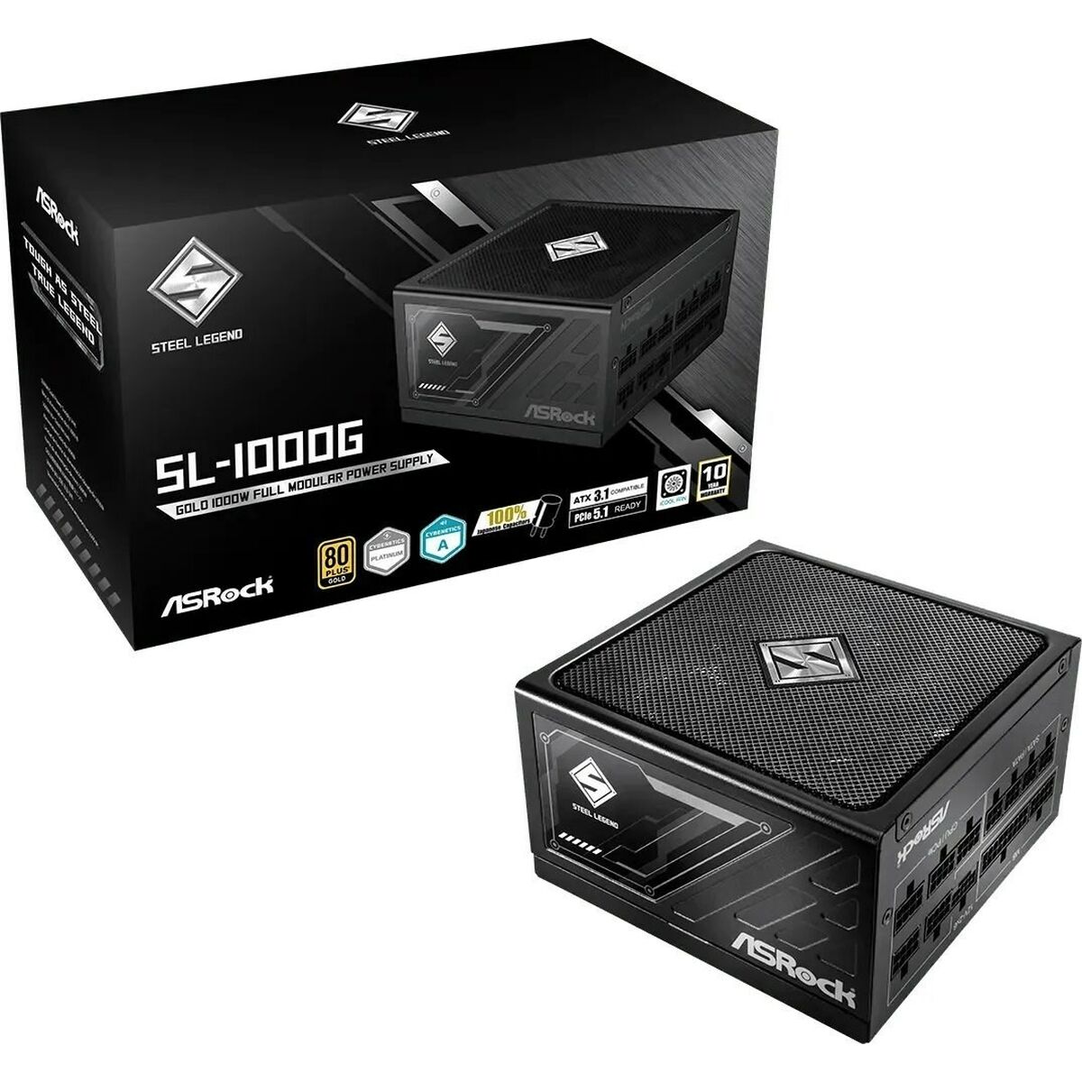 Afbeeldingen van Power supply ASRock 90-UXS100-GFEAAA ATX 1000 W 80 Plus Gold