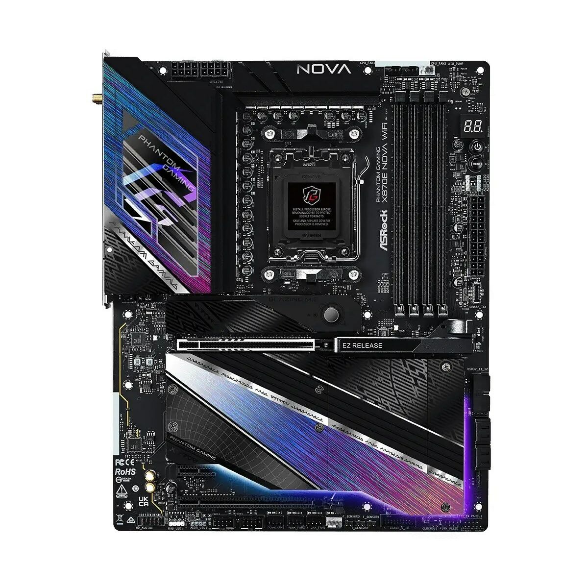 Afbeeldingen van Motherboard ASRock X870E Nova WiFi Intel Wi-Fi 6 AMD AM5 AMD X870 (AMD AM5)