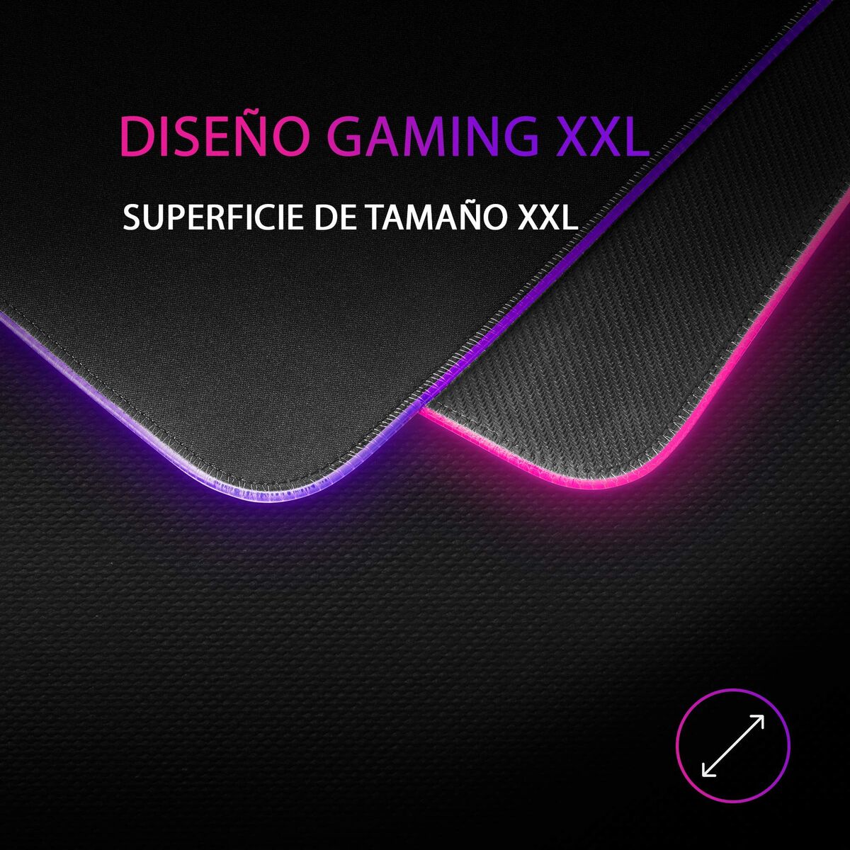 Bild von Gaming Mat with LED Illumination Mars Gaming MMPRGB2 Black