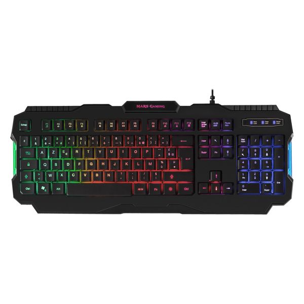 Gaming Keyboard Mars Gaming MRK0FR RGB Black