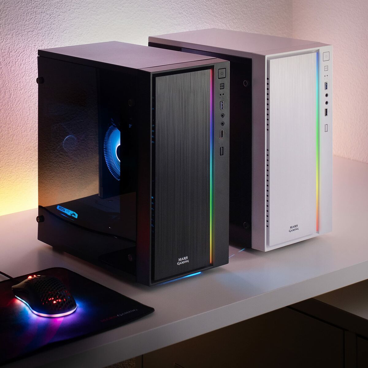 Picture of ATX Mini-tower Box Case Mars Gaming MCM Black