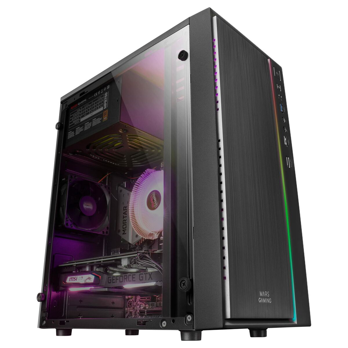 Picture of ATX Mini-tower Box Case Mars Gaming MCM Black
