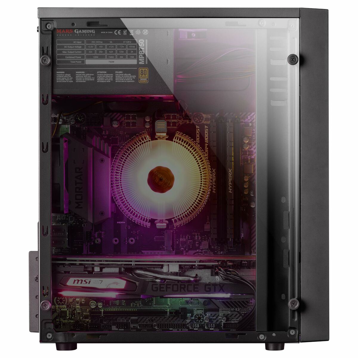 Picture of ATX Mini-tower Box Case Mars Gaming MCM Black