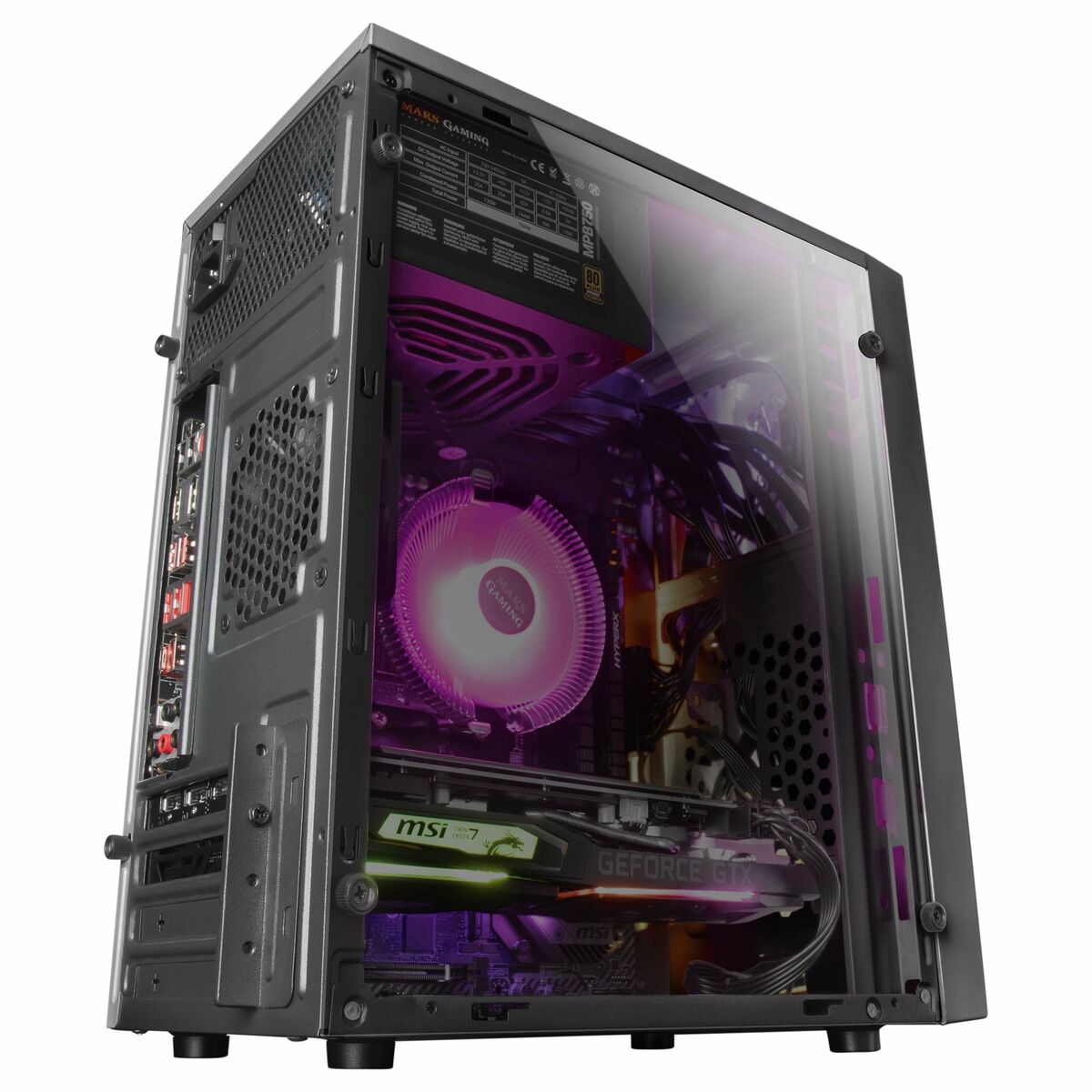 Picture of ATX Mini-tower Box Case Mars Gaming MCM Black