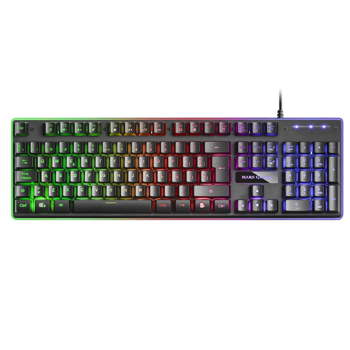 Obrazek Keyboard with Gaming Mouse Mars Gaming MCPXBES Black Spanish Qwerty