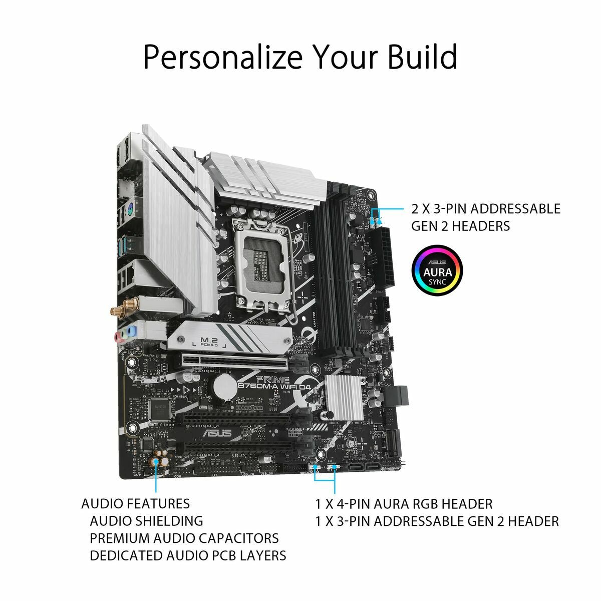 Image de Motherboard Asus PRIME B760M-A WIFI D4 LGA 1700