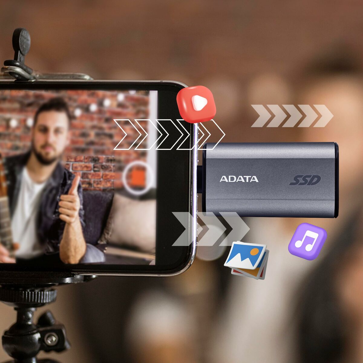 Afbeeldingen van External Hard Drive Adata SC750 SSD 500 GB