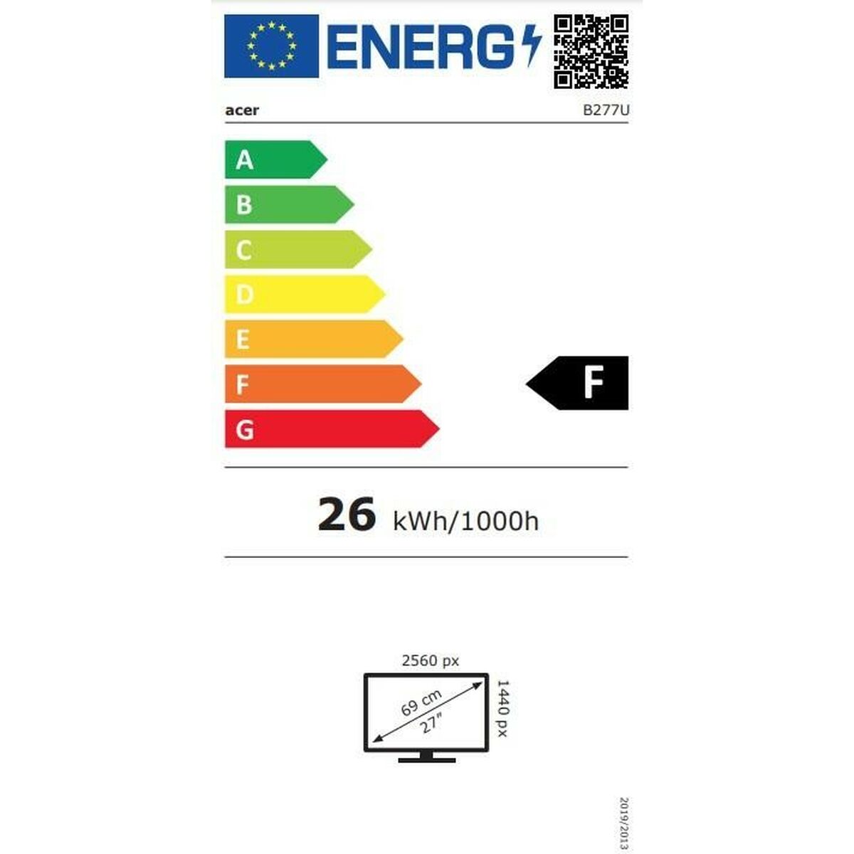 Afbeeldingen van Monitor Acer Vero B7 27" 100 Hz Wide Quad HD