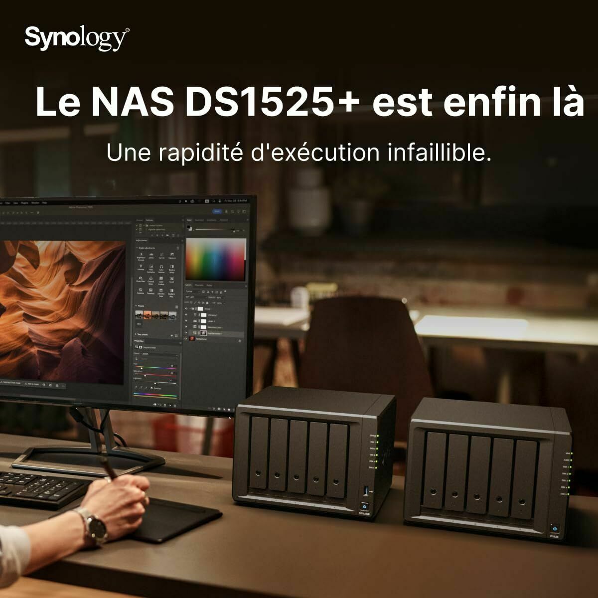 Afbeeldingen van NAS Network Storage Synology DS1525+ Black AMD Ryzen V1500B