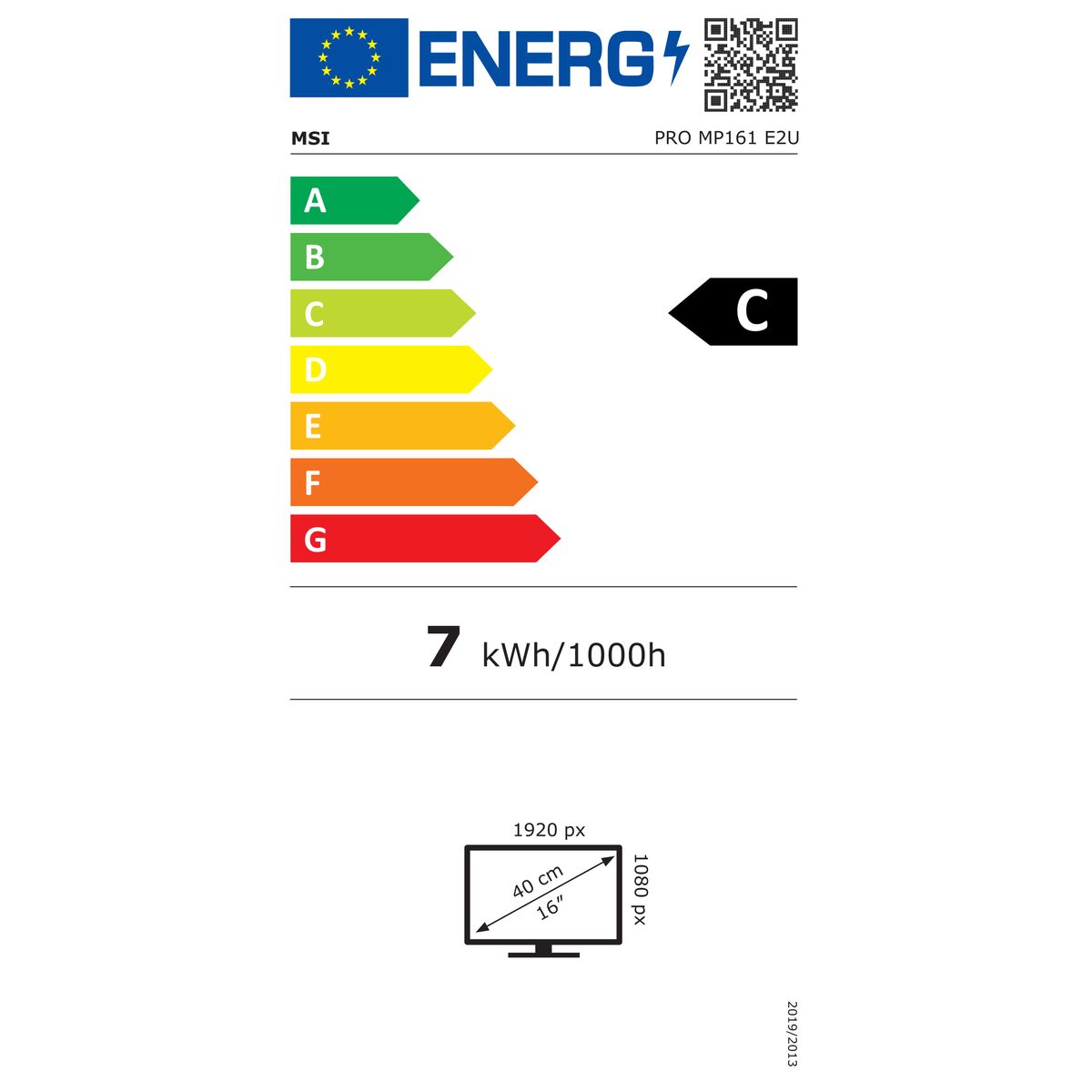 Afbeeldingen van Monitor MSI PRO MP161 E2U Full HD 15,6"