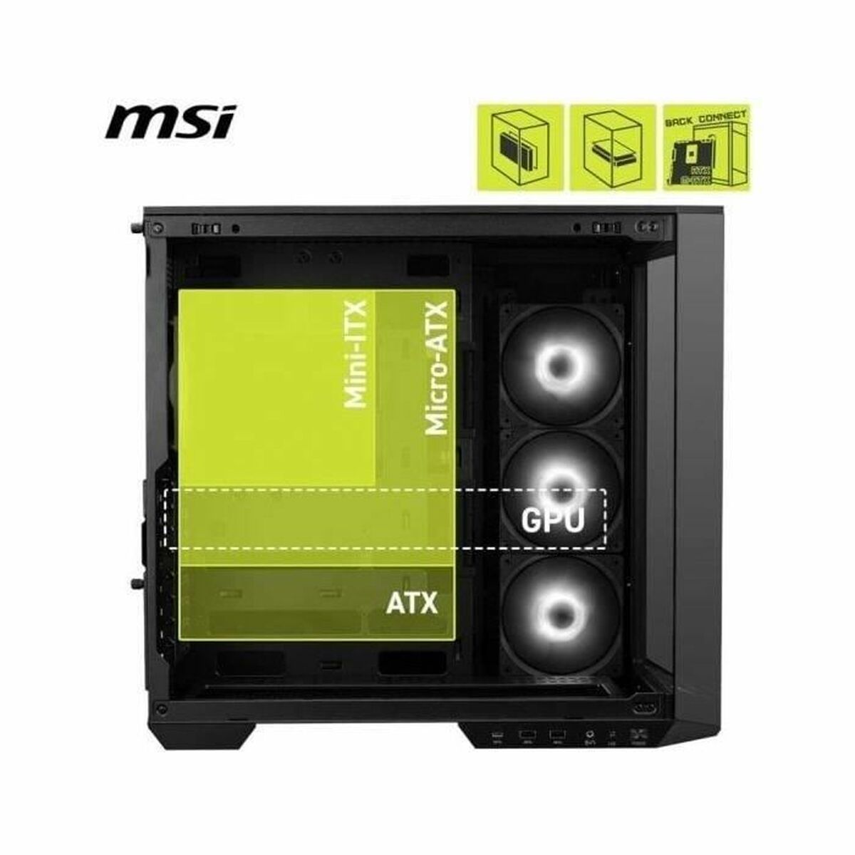 Afbeeldingen van ATX Semi-tower Box MSI MAG PANO 100R PZ Black