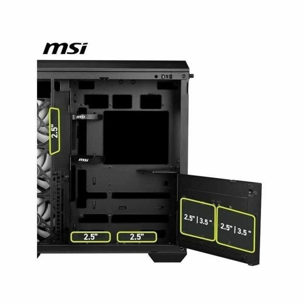 Afbeeldingen van ATX Semi-tower Box MSI MAG PANO 100R PZ Black