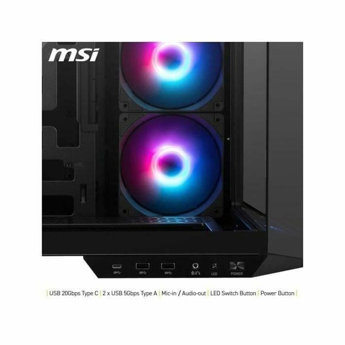 Afbeeldingen van ATX Semi-tower Box MSI MAG PANO 100R PZ Black