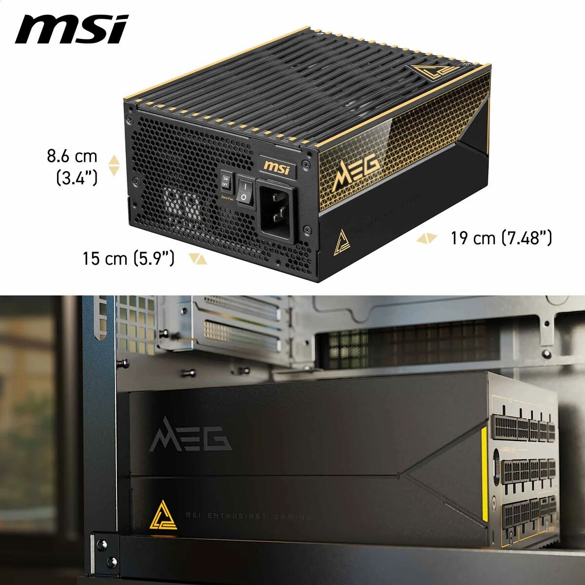 Bild von Power supply MSI 306-7ZPEX11-CE0 1600 W ATX 80 PLUS Titanium