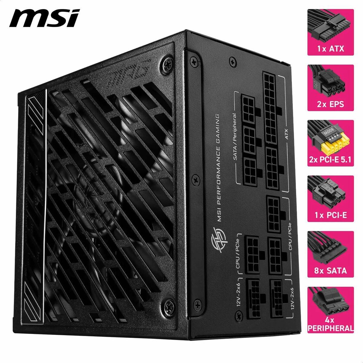Picture of Power supply MSI 306-7ZPFX11-CE0 80 Plus Gold ATX