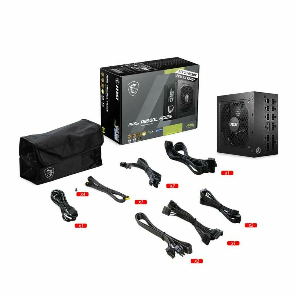 Picture of Power supply MSI 306-7ZP8D11-CE0 850 W 80 Plus Gold