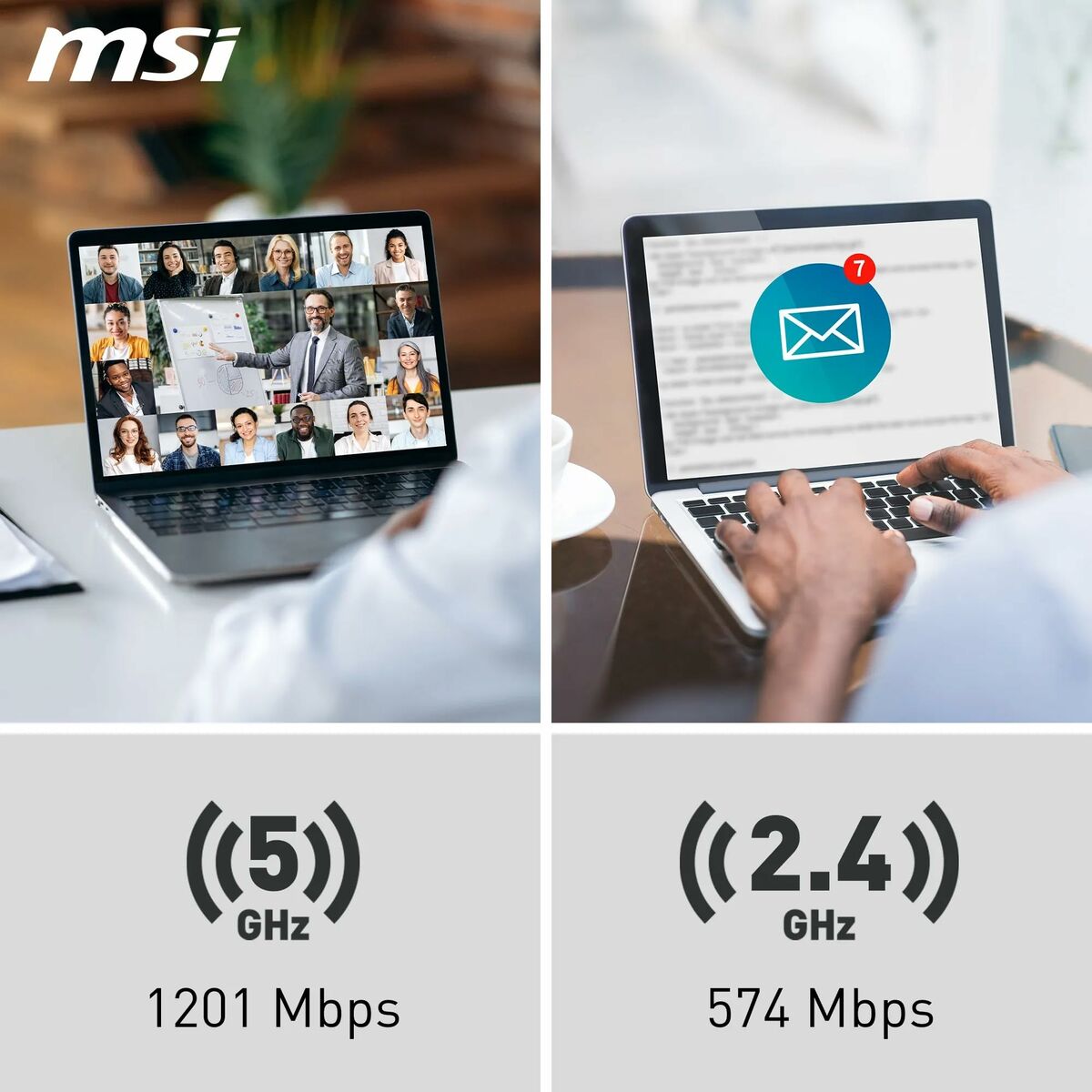 Afbeeldingen van Wi-Fi USB Adapter MSI 302-8ZE30XE-000 Black