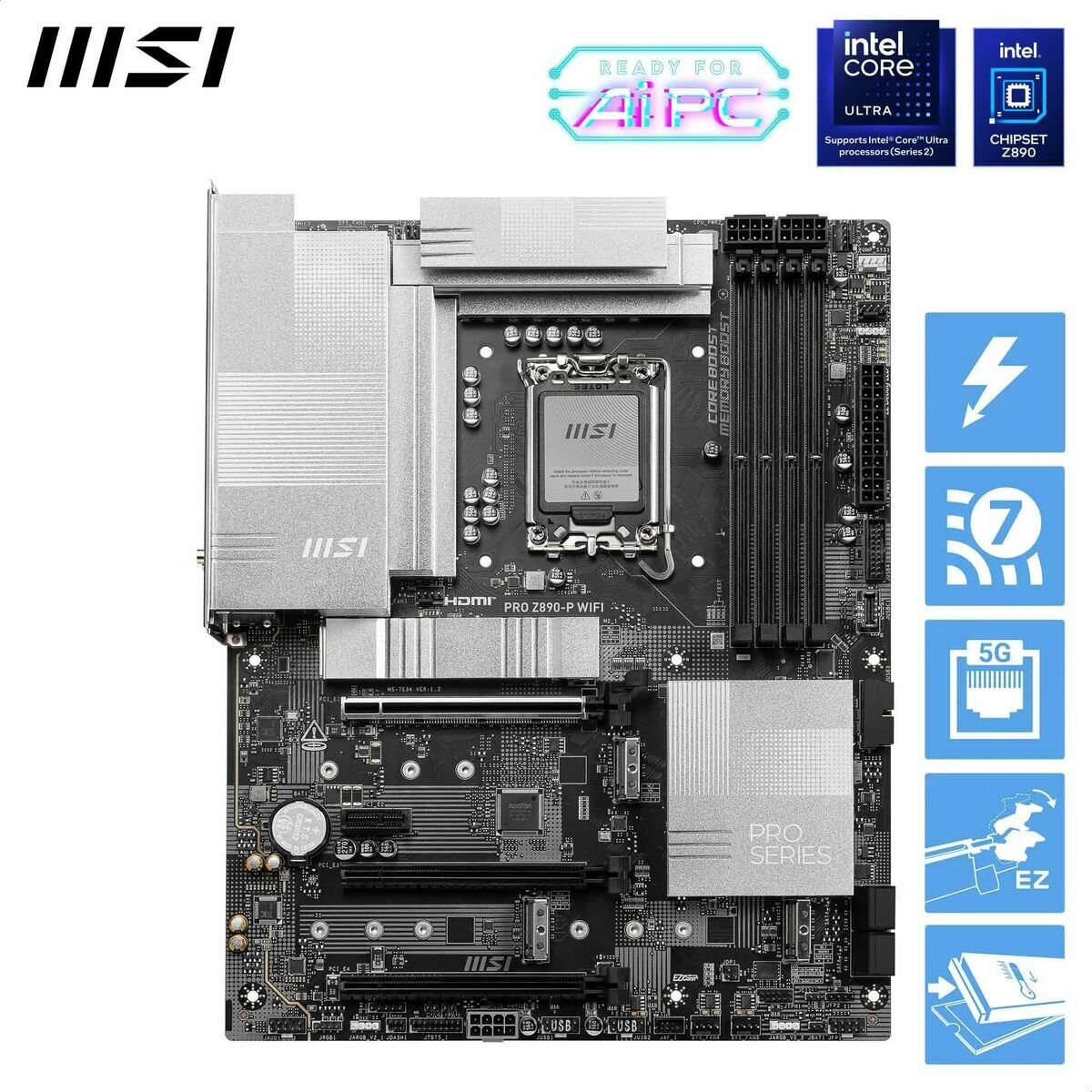 Picture of Motherboard MSI LGA 1851 Intel Z890