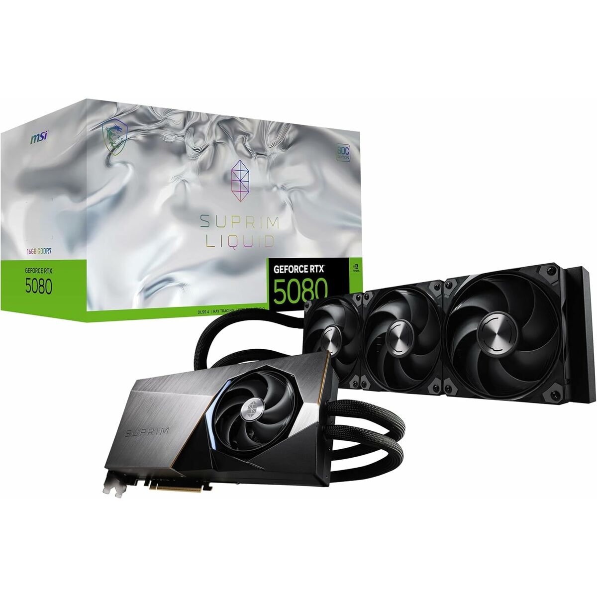 Afbeeldingen van Graphics card MSI RTX 5080 16G SUPRIM LIQUID SOC GEFORCE RTX 5080 16 GB GDDR7